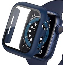 ile Uyumlu 42 mm Ekran Koruyuculu 360 Derece Koruma (Lacivert)