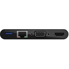 Usb-C Multimedia Adaptörü (Vga, 4K Hdmı, USB 3.0, Ethernet Bağlantı Noktalı Usb-C Hub)  Pro, iPad Pro, Surface Pro, Chromebook ve Daha Fazlası Için