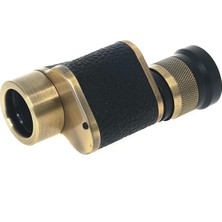 Pusat 6X24  Baıgısh, Askeri Tarzi Pirinç ve Deri Kaplamalı, Deri Çantalı Monocular Dürbün Sarı ( Lisinya )