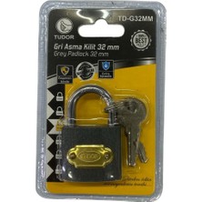 Tuba Toptaş Ennalbur Tudor 32 mm Kısa Gri Asma Kilit