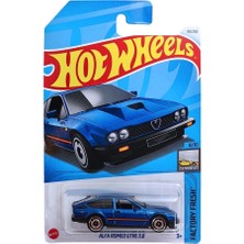 Hot Wheels - Alfa Romeo Gtv6 3.0 - Factory Fresh 8/10 - HTF13 - Short Card - Mavi Metalik - Mattel 2
