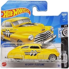 Hot Wheels - ´47 Chevy Fleetline - Rod Squad 1/5 - HCV91 - Kısa Kart - Mooneyes - Good Year - Gm - M