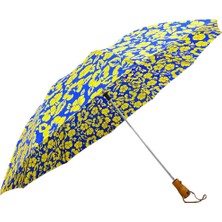 Rubenis 10'lu Kırmızı Nikel Gövde Ahşap Saplı Şemsiye Seti