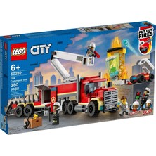 LEGO City Itfaiye Komuta Birimi 60282 Yapım Seti; Çocuklar Için Eğlenceli Itfaiye Oyuncağı Yapım Set