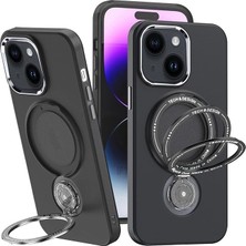 Najmaddin Ally Iphone 15 Plus Için Magsafe Uyumlu Standlı Manyetik Silikon Kılıf- 5775 Diğer