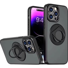 Najmaddin Ally Iphone 15 Pro Max Için Magsafe Uyumlu Yüzük Standlı Manyetik Silikon Kılıf- 5775 Diğer