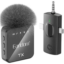 MC12 Tekli Yaka Mikrofonu, Kablosuz, Tak Çalıştır, Profesyonel Ses Kaydı, Siyah