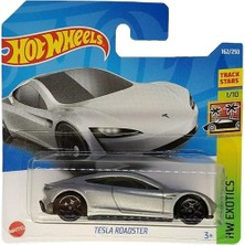Hot Wheels - Tesla Roadster - Hw Exotics 1/10 - HCV04 - Short Card - Track Stars - Gümüş Metalik - M