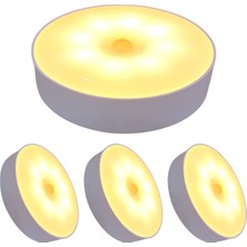 Upway 4 Adet Sensörlü Şarjlı Mıknatıslı LED Lamba Seti - 8 Ledli Günışığı Renkli