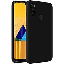 M21 ile Uyumlu Kapak Içi Kadife Soft Logosuz Lansman Silikon Kılıf - Siyah