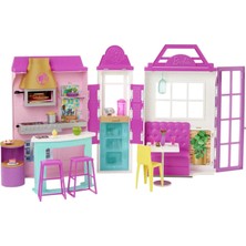 Barbie'nin Restoranı Oyun Seti, 30'dan Fazla Parçası ve 6 Farklı Oyun Alanı Ile, 3-7 Yaş Arası Kızla