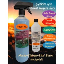 İlkadım Botanik (1 Lt) Çiçekler için Genel Haşere İlacı (Unlu Pamuk Biti ilacı Sinek ve Yaprak Biti Kırmızı Örümce + 1000 ml Bitki Besini
