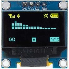 OLED 0.96 Inç 128X64 Piksel Ekran Modülü - Mavi Sarı