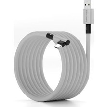 Lavin Store Oculus ile Uyumlu Vr Link Kablosu Yüksek Hızlı Usb-C Pc Bağlantı Kablosu, L Şekilli Konforlu Tasarım, Düşük Gecikmeli Vr Oyun Deneyimi 5 Metre Ex-1 (Usb To Type C)