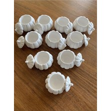 Metsare Estetik Ham Taş Tozu Kabak Lokumluk - 10 Adet Kaliteli Dekoratif Boyanabilir Obje