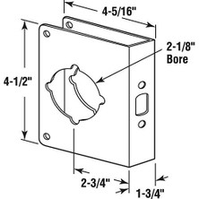 MP9457 Kilit ve Kapı Güçlendirici, 1-3/4 Inç x 2-3/8 Inç, Paslanmaz Çelik, Doğal Kaplama (Tekli Paket)