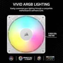 Corsaır Rs Serisi, RS120 Rgb 120MM Fan, Tekli - Beyaz (CO-9050184-WW)