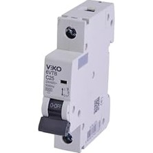 6VTB-1C25 Otomatik Sigorta 6ka C Tipi 1 Kutup 25A