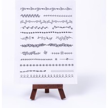 Yaprak Şekilli Şeffaf Şerit Sticker Seti, A5 2 Sayfa