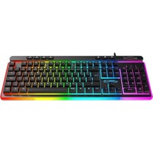 K1 360° Özelleştirilebilir Rgb & Yazılımlı Full Membran 104+7 Tuşlu Ekstra Multimedya/rollover Ses Kontrol Mekanizmalı Gaming Klavye