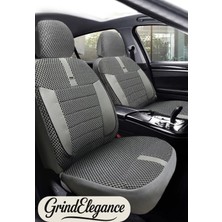 Trobus Chevrolet Kalos 2002–2008 Vira Grindelegance Serisi Koltuk Kılıfı Gri Pamuklu Kumaş ve Deri Detayl