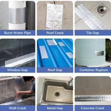 2 mt Yüksek Sıcaklık Dayanan Su Geçirmez Çatı Duvar Çatlak Onarıcı Yapışkan Bant Folyo 5 cm