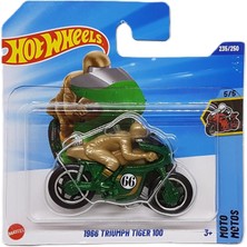 Hot Wheels - 1966 Triumph Tiger 100 - Hw Moto 5/5 - JBC32 - Short Card - Th Treasure Hunt - Motosikl