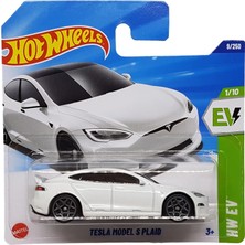 Hot Wheels - Tesla Model S Plaid - Hw Ev 1/10 - HYX58 - Short Card - Beyaz - Mattel 2025 - 1:64