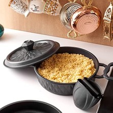 Biodiamond Döküm 7 Parça Fırın Eldiveni Hediyeli Tencere Seti