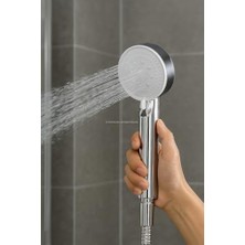 Turbo Duş Başlığı, Yüksek Basınçlı El Duşu, 5 Fonksiyonlu Duş Başlığı (Krom Turbo Set)