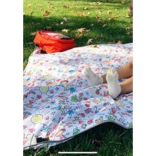 Su Geçirmez, Yer/masa Örtüsü, Aktivite, Yemek ve Oyun Için, Doğa Dostu ve Çevreci, Ekoteks Sertifikalı, (150X150CM)