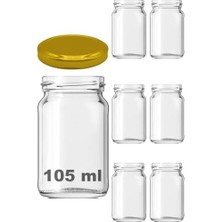 Monarty 6 Adet 105 ml Cam Kavanoz, Metal Kapaklı, Şeffaf Konserve Kavanozu, 6 Adet