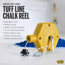 M-D Building Products 00800 Abs Tuff ™ Müteahhit Tebeşir Makarası, Hassas Işaretleme Için Dayanıklı ve Güvenilir Tebeşir Hattı, Inşaat ve Marangozluk Projeleri Için Ideal (0,08 cm x 100 Ft, Sarı)