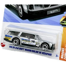 Hot Wheels Volvo 240 Drift Wagon (JBB40) – Vagons Familiales Serie 3/5, 1:64 Model Araba, Volvo & Mi