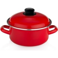 Komfort Pişir Sakla Tencere 18 Cm-Kırmızı