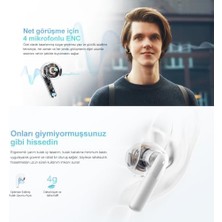 Qcy Ailybuds E10 Bluetooth Kulaklık - Hires - Ldac - Çift Cihaz - Oyun Modu 4 Mics Enc Kulakiçi Kulaklık Siyah