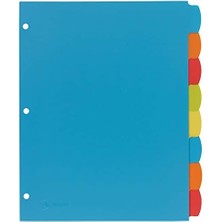 Big Tab 21210 Ayırma Sayfası, Sağlam Plastikten, 8 Kayıt Kartı, Çok Renkli, 3 Set