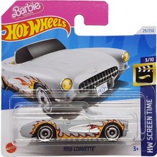 Hot Wheels - 1956 Corvette - Hw Screen Time 3/10 - HTB37 - Short Card - Barbie The Movie - Mattel 20