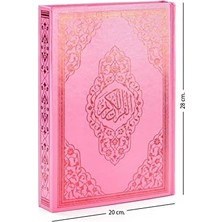 Kuranı Kerim Bilgisayar Hatlı Pembe Renkli Rahle Boy