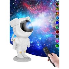 Yıldız Projektör Astronot Işıklı Kumandalı Galaksi Samanyolu Projeksiyon Gece Lambası