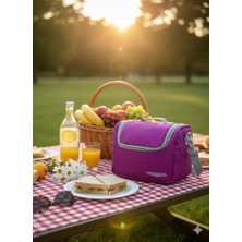 Placity Termos Çanta Isı Yalıtımlı Öğle Yemeği ve Piknik Çantası Mor, Plaj-Çantası
