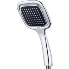 Kare Duş Başlığı, El Duşu Şık Tasarımlı Kare Krom,yüksek Tazyikli Banyo Fıskiyesi