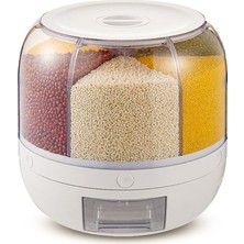 Bakliyat Organizeri, Bakliyat Saklama Kabı, 6 kg Kapasiteli Styles Gıda ve Bakliyat Saklama Kabı 6 Gözlü (6kg)