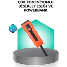 Najmaddin 5000 Mah Bataryalı Bisiklet Farı Cob Çakar Çok Fonksiyonlu