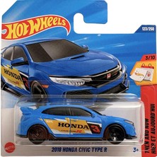 Hot Wheels 2018 Honda Civic Type R, Mavi, JBB77, 2025 Model