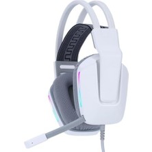 Battle Rgb 7.1 USB Gaming Mikrofonlu Oyuncu Kulaklığı Beyaz