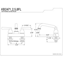KB2478FL Çamaşır Musluğu, 5-3/4 "emzikli Erişim, Fırçalanmış Nikel