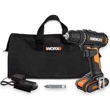 WX100 20VOLT/2.0AH. Li-Ion Tek Akülü Profesyonel Şarjlı Matkap