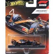 Hot Wheels Premium 2025 Formula 1 Mclaren (#4) HRV11 Metal Gövde ile Detaylı Tasarım Model Araç JKD88