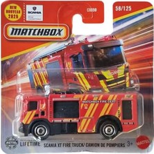 Hot Wheels Matchbox - Scania Xt Fire Truck - Red (1/64) JBR15